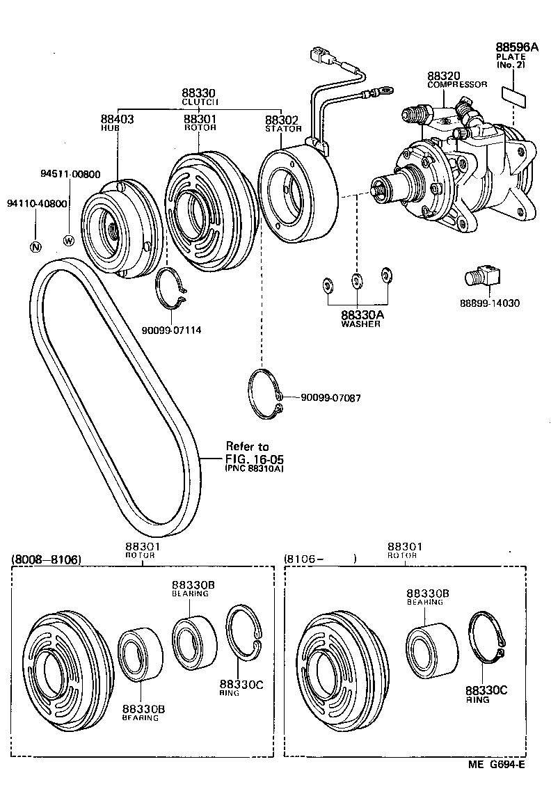  LAND CRUISER 60 |  HEATING AIR CONDITIONING COMPRESSOR