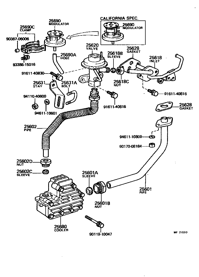  LAND CRUISER 40 55 |  EXHAUST GAS RECIRCULATION SYSTEM