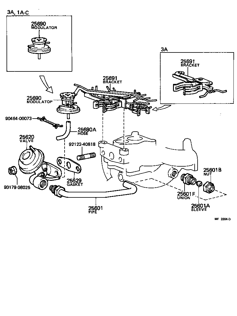  TERCEL |  EXHAUST GAS RECIRCULATION SYSTEM