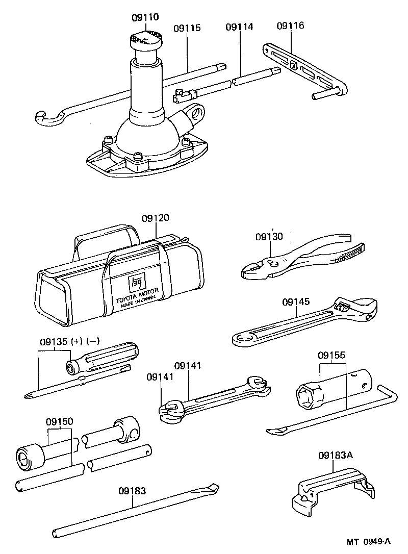  LAND CRUISER 60 |  STANDARD TOOL