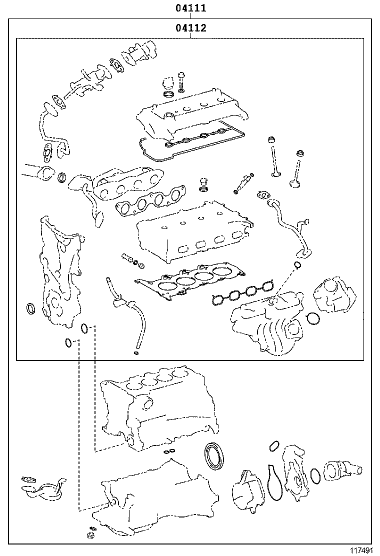  YARIS HYBRID FRP |  ENGINE OVERHAUL GASKET KIT