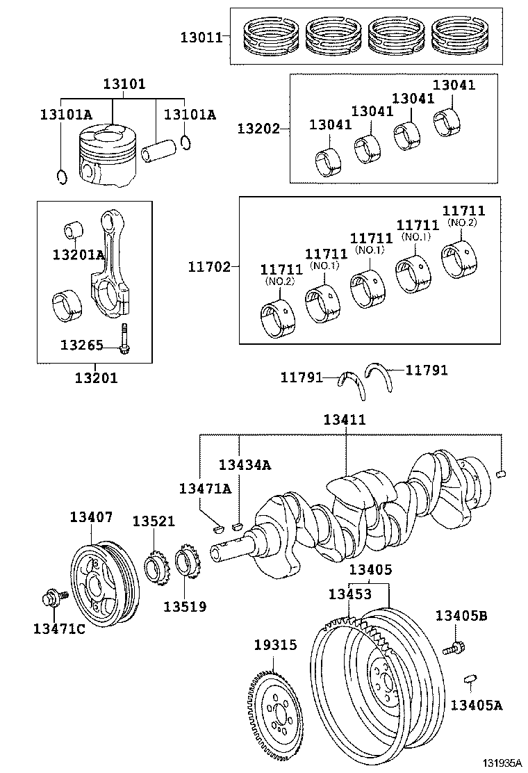  AURIS HYBRID UKP |  CRANKSHAFT PISTON