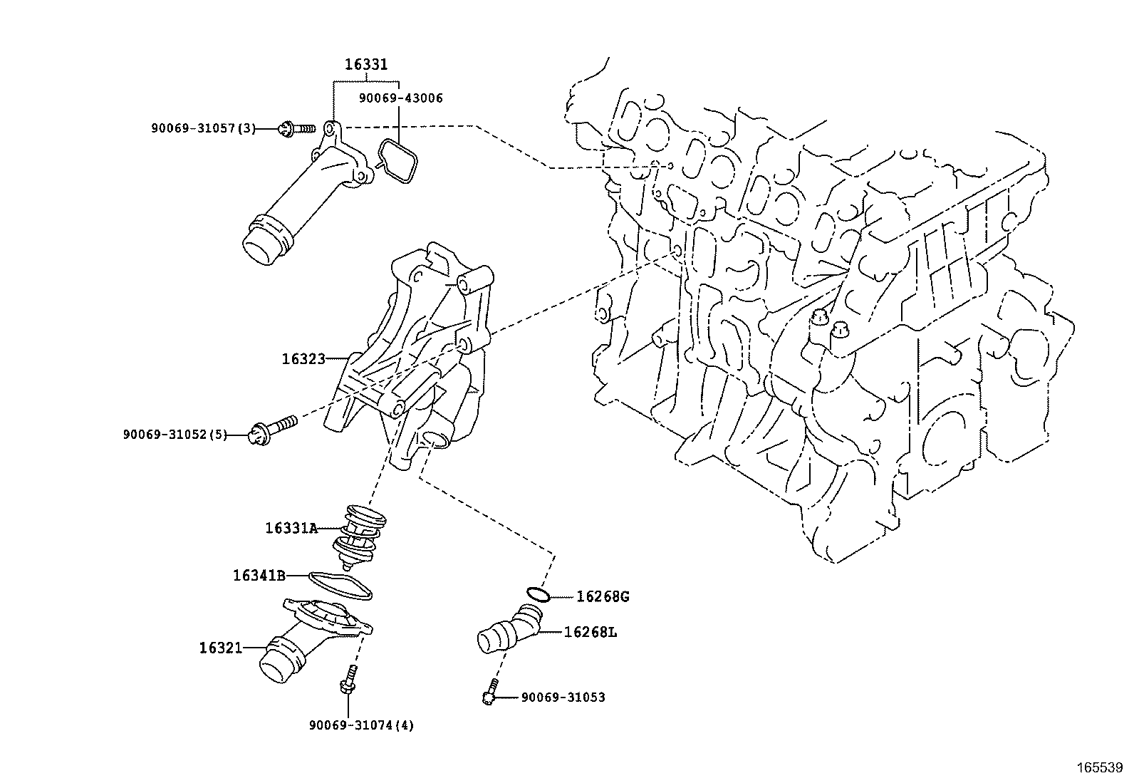  VERSO |  RADIATOR WATER OUTLET