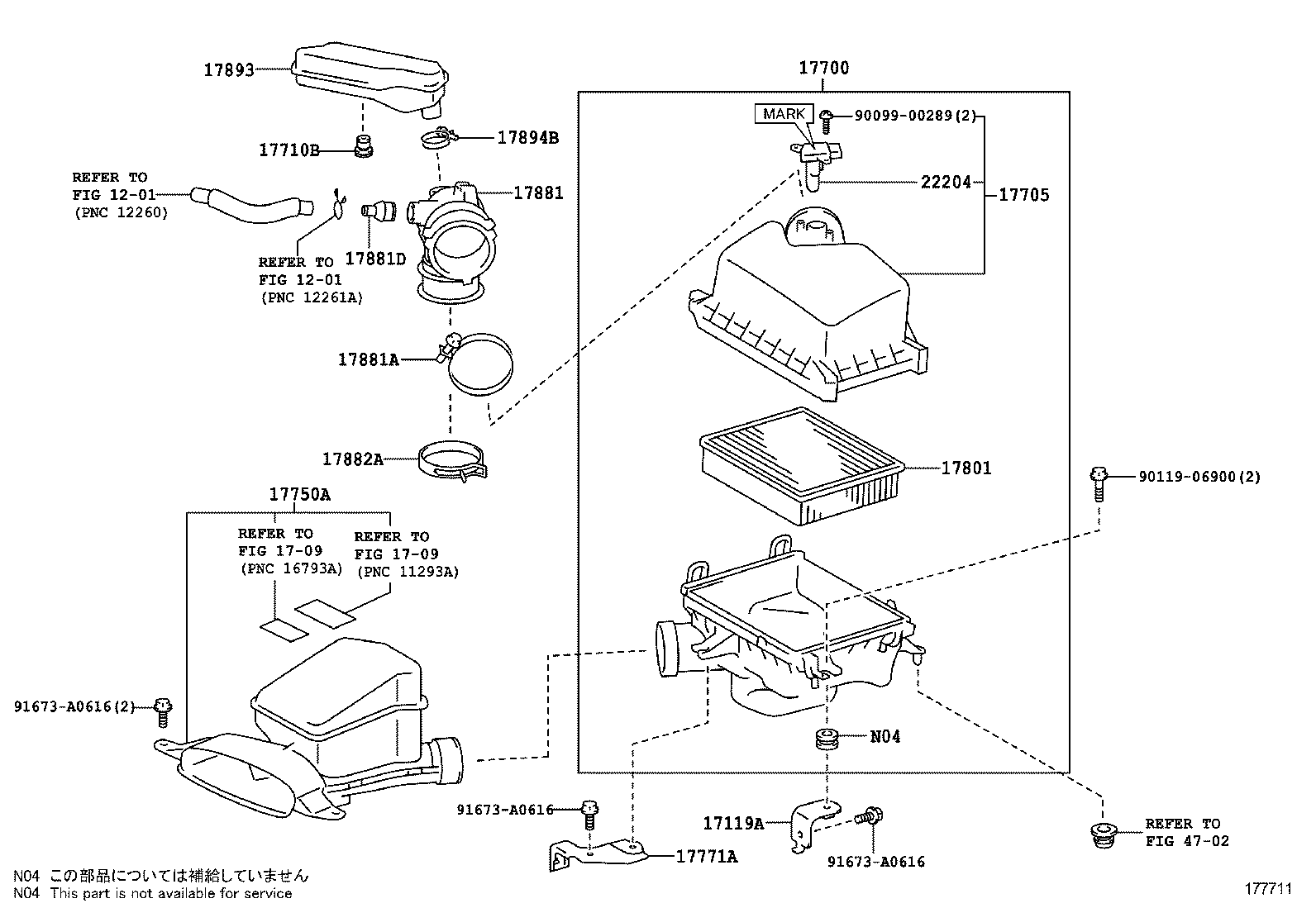  ES250 350 300H |  AIR CLEANER