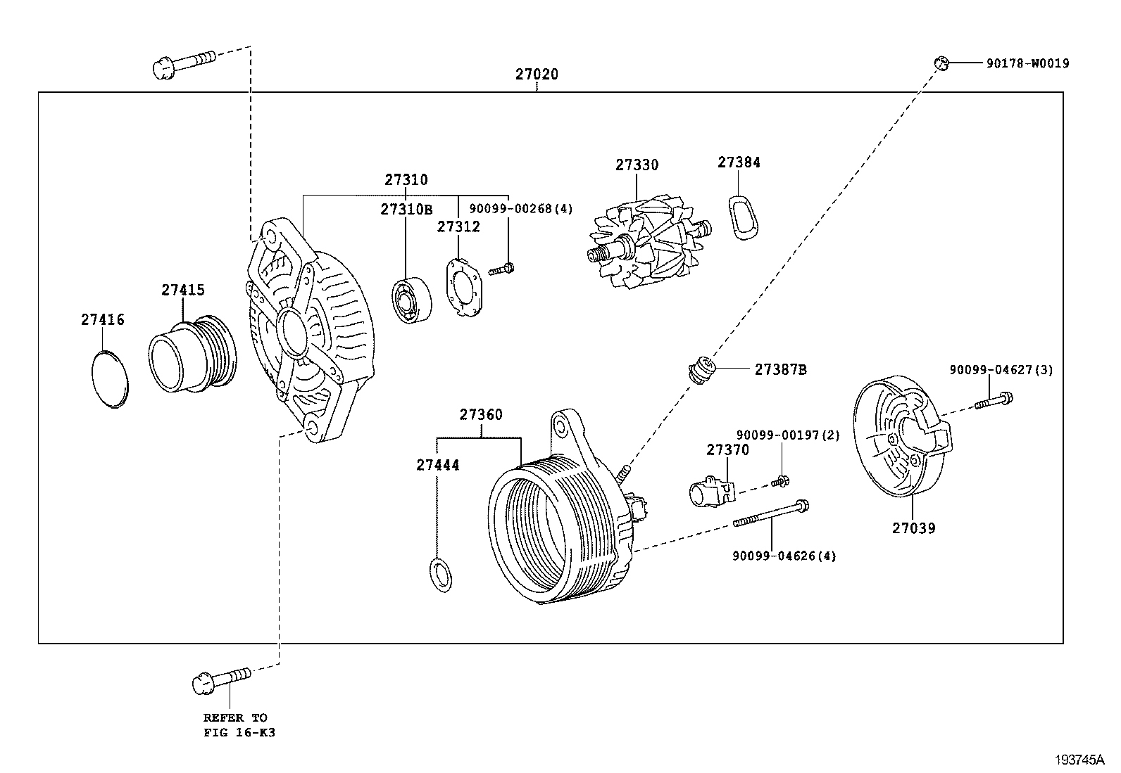  YARIS HYBRID FRP |  ALTERNATOR