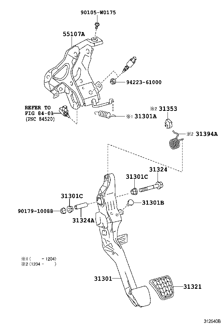  YARIS HYBRID FRP |  CLUTCH PEDAL FLEXIBLE HOSE