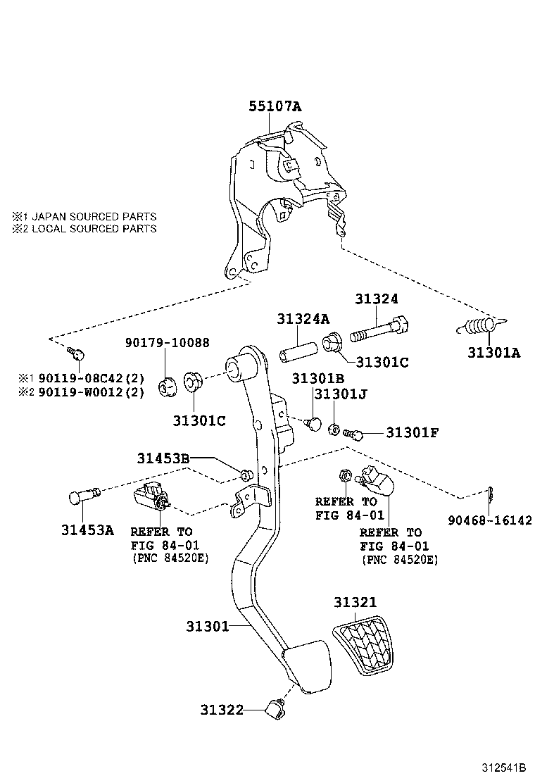  YARIS HYBRID FRP |  CLUTCH PEDAL FLEXIBLE HOSE