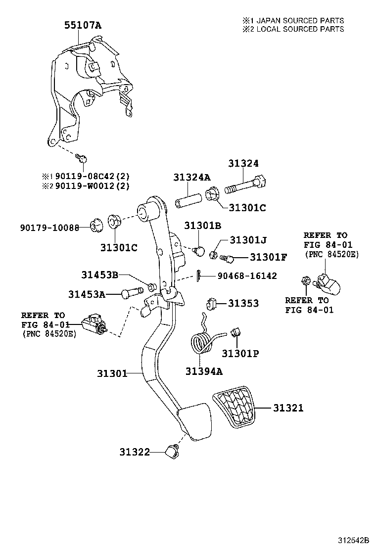  YARIS HYBRID FRP |  CLUTCH PEDAL FLEXIBLE HOSE