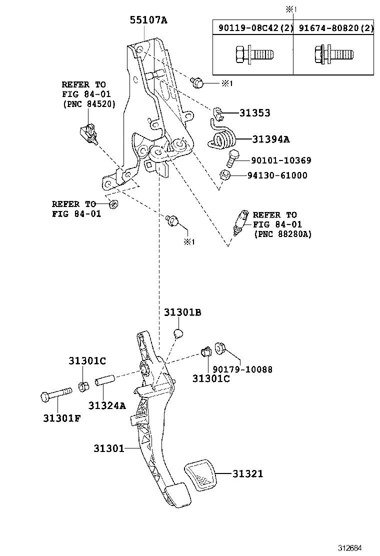  RAV4 |  CLUTCH PEDAL FLEXIBLE HOSE