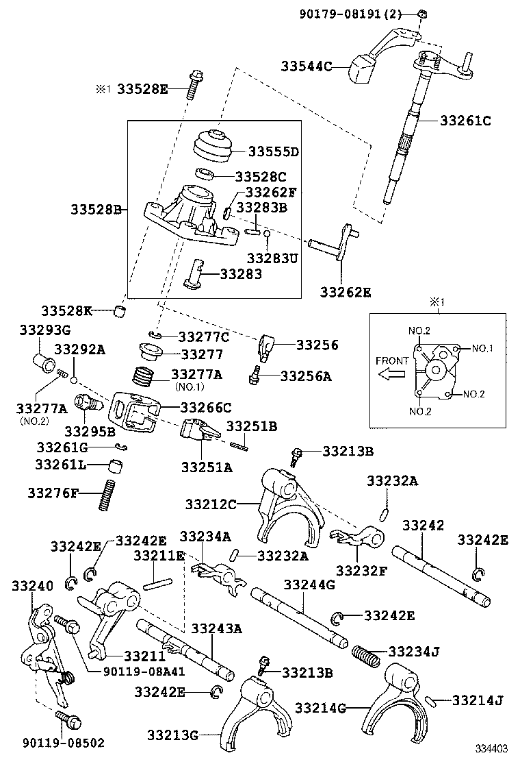 YARIS HYBRID FRP |  GEAR SHIFT FORK LEVER SHAFT MTM