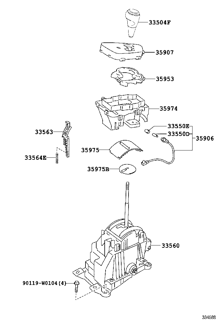  AURIS HYBRID UKP |  SHIFT LEVER RETAINER