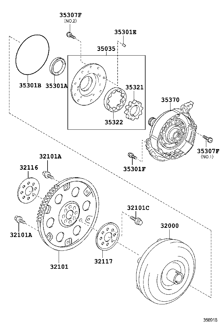  RAV4 |  TORQUE CONVERTER FRONT OIL PUMP CHAIN ATM