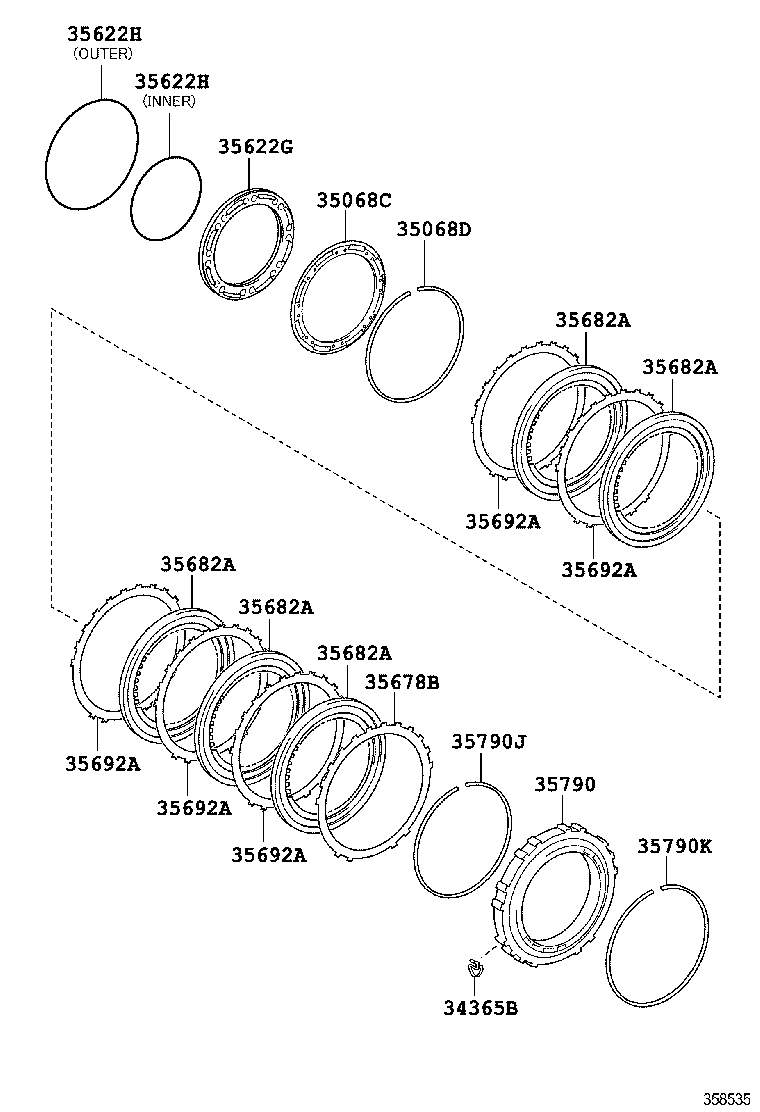  RAV4 |  CENTER SUPPORT PLANETARY SUN GEAR ATM