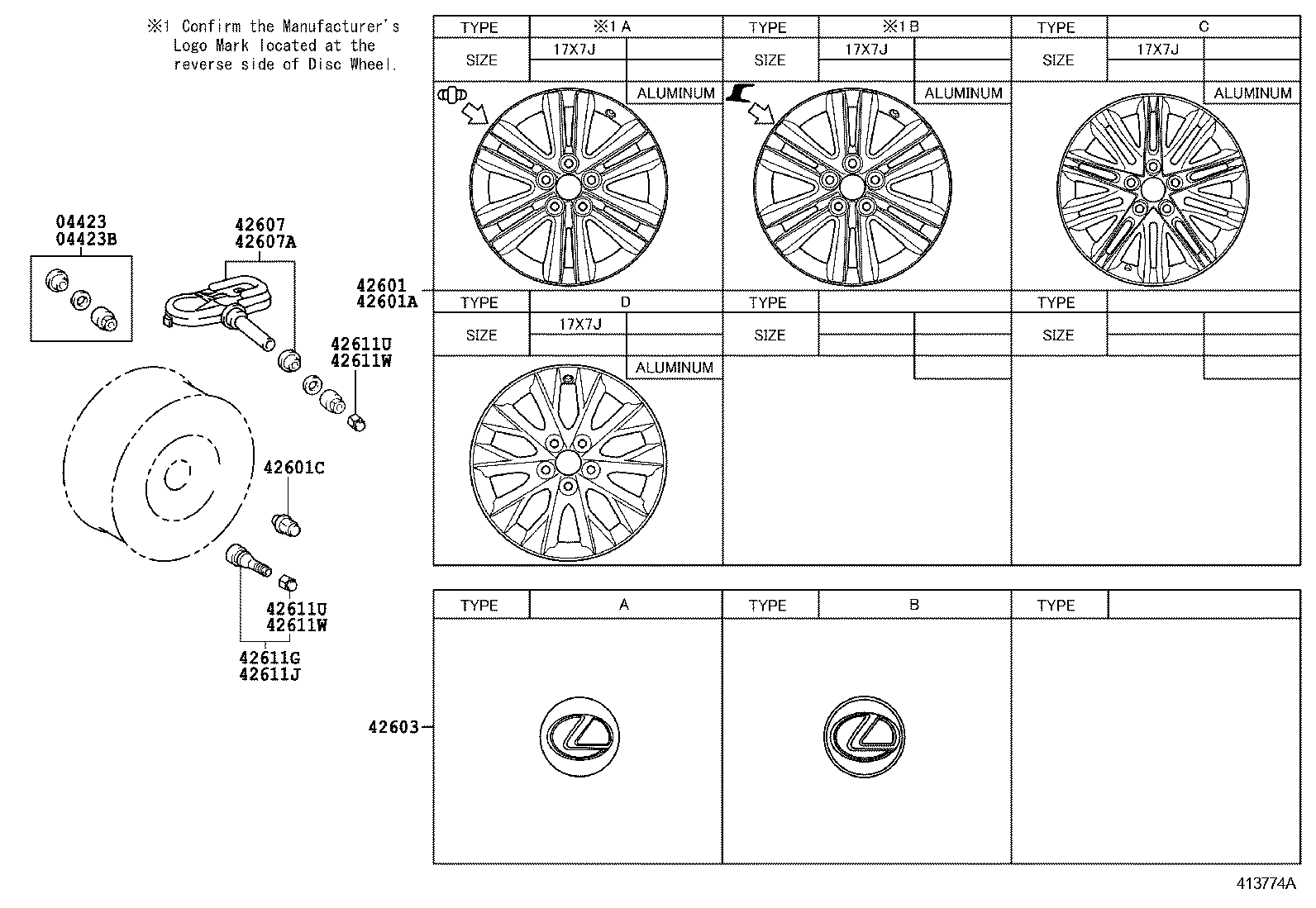  ES250 350 300H |  DISC WHEEL WHEEL CAP