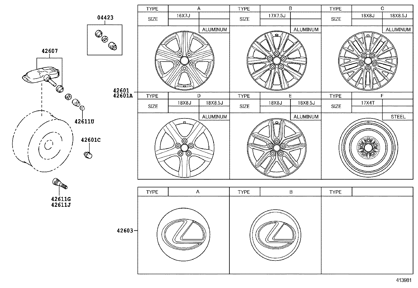  IS250 300H |  DISC WHEEL WHEEL CAP