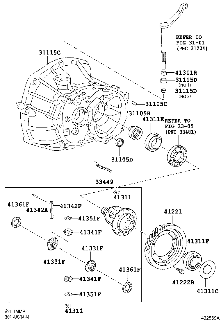  YARIS HYBRID FRP |  FRONT AXLE HOUSING DIFFERENTIAL