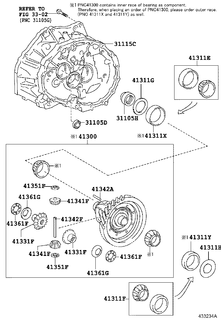  YARIS HYBRID FRP |  FRONT AXLE HOUSING DIFFERENTIAL