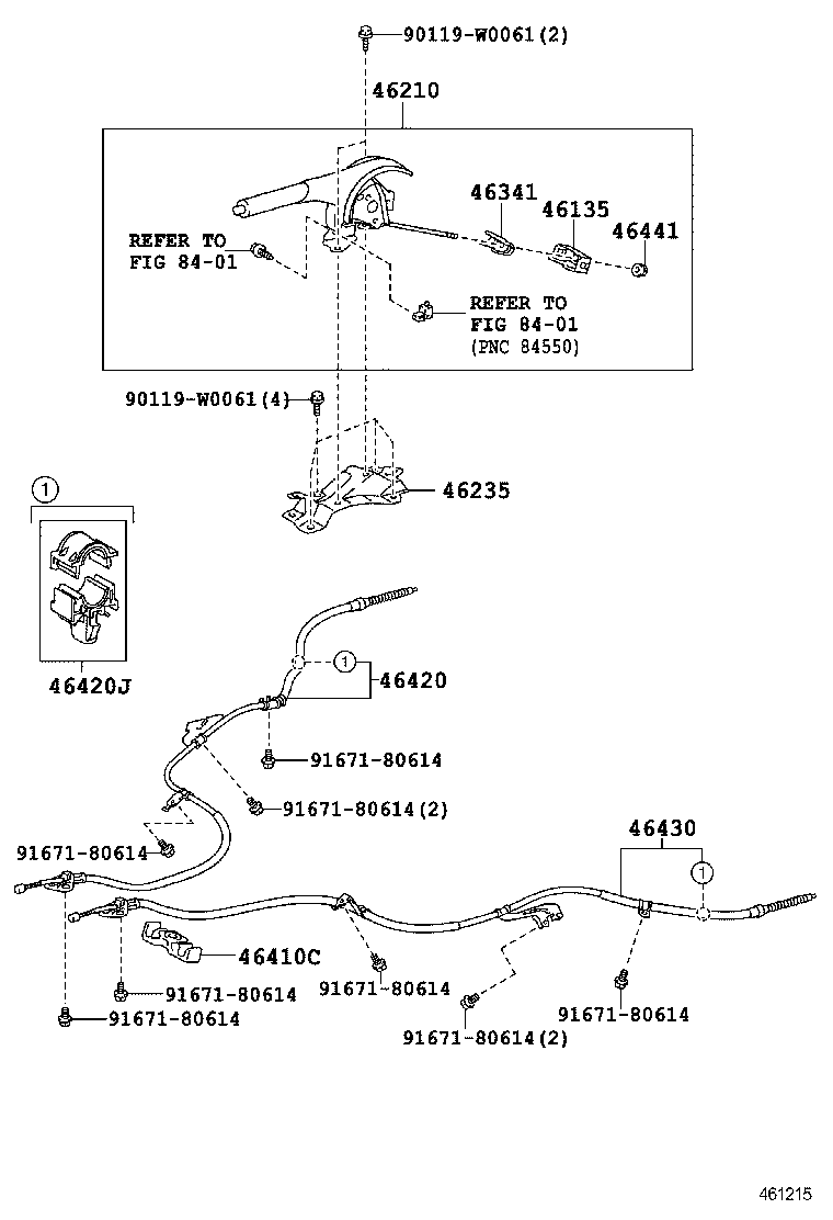  YARIS HYBRID FRP |  PARKING BRAKE CABLE