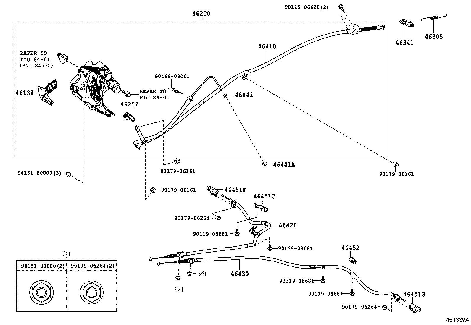  IS250 300H |  PARKING BRAKE CABLE
