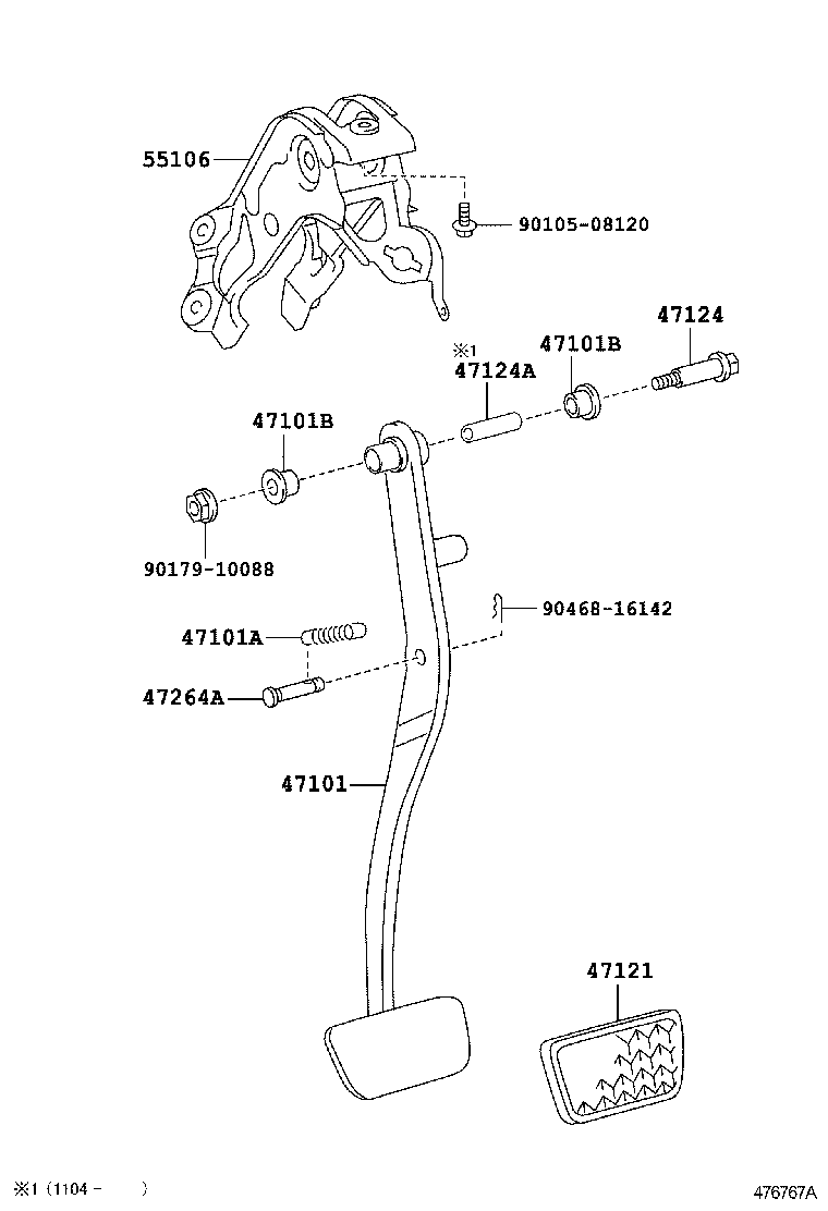  VERSO S |  BRAKE PEDAL BRACKET