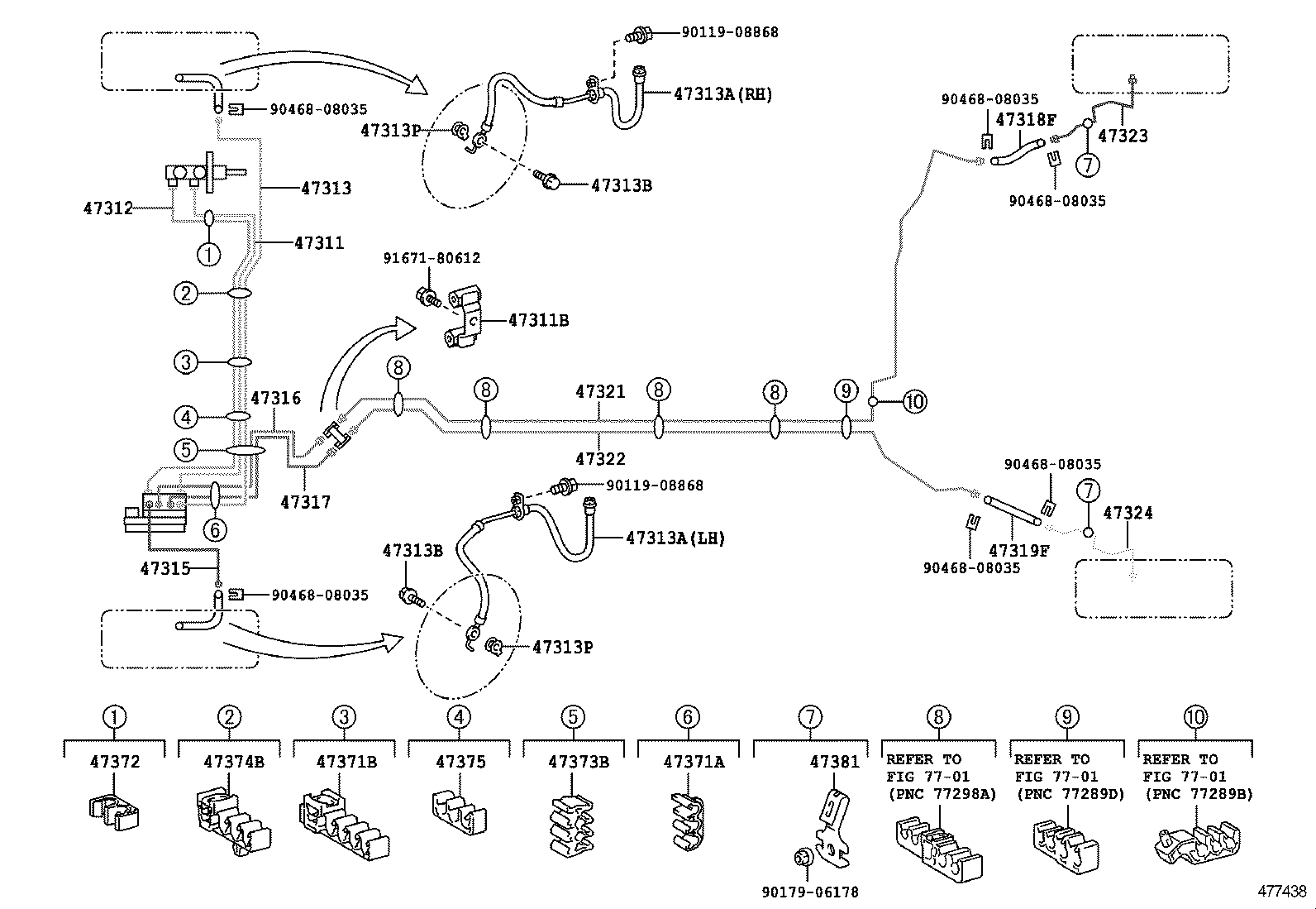  YARIS JPP |  BRAKE TUBE CLAMP
