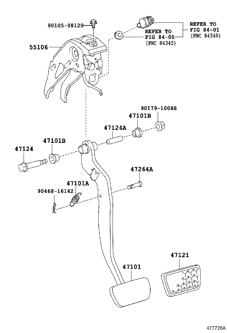  YARIS JPP |  BRAKE PEDAL BRACKET