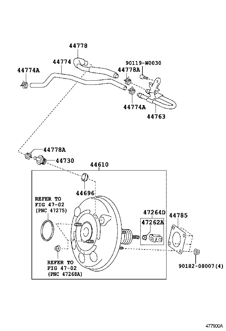  YARIS HYBRID FRP |  BRAKE BOOSTER VACUUM TUBE