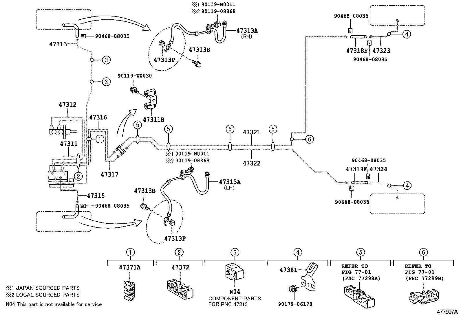  YARIS HYBRID FRP |  BRAKE TUBE CLAMP