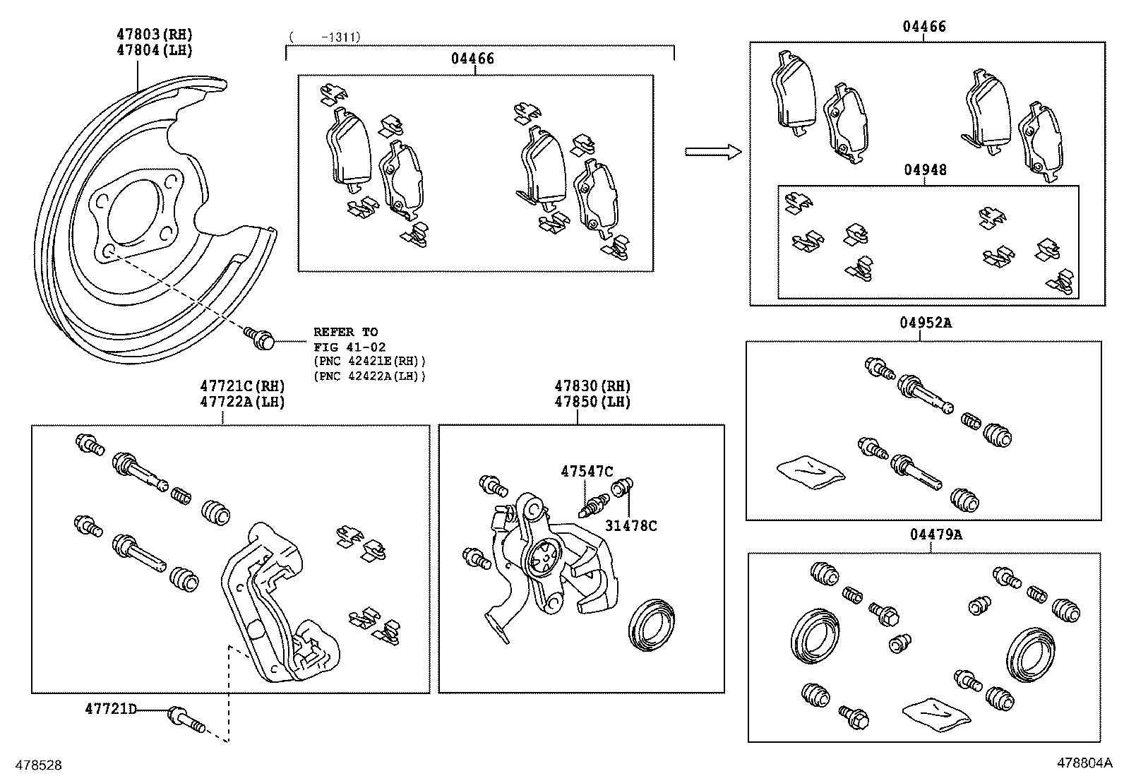 TOYOTA COROLLANDE180RDEFDXW POWERTRAINCHASSIS REAR DISC BRAKE