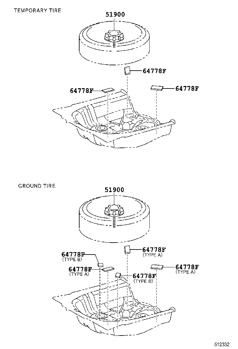  YARIS HYBRID FRP |  SPARE WHEEL CARRIER
