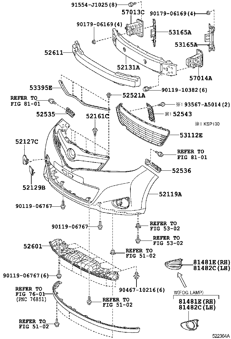  YARIS JPP |  FRONT BUMPER BUMPER STAY