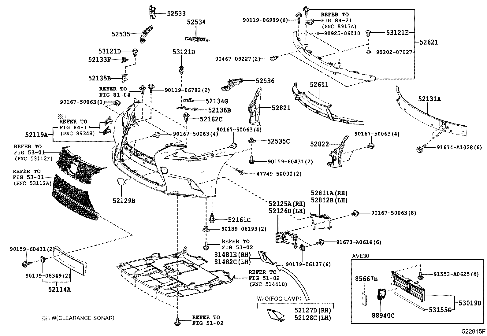  IS250 300H |  FRONT BUMPER BUMPER STAY