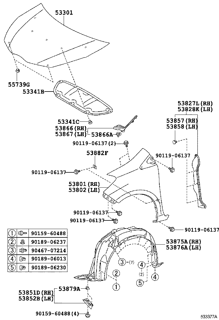  YARIS JPP |  HOOD FRONT FENDER