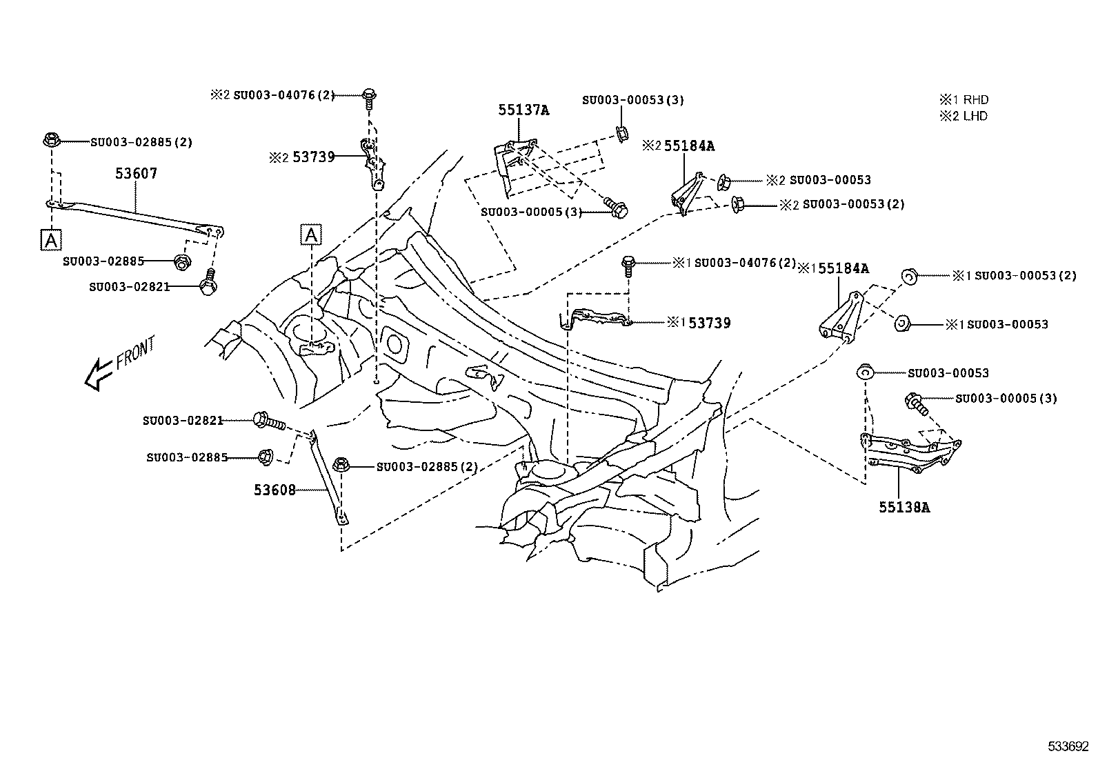  GT86 86 |  FRONT FENDER APRON DASH PANEL