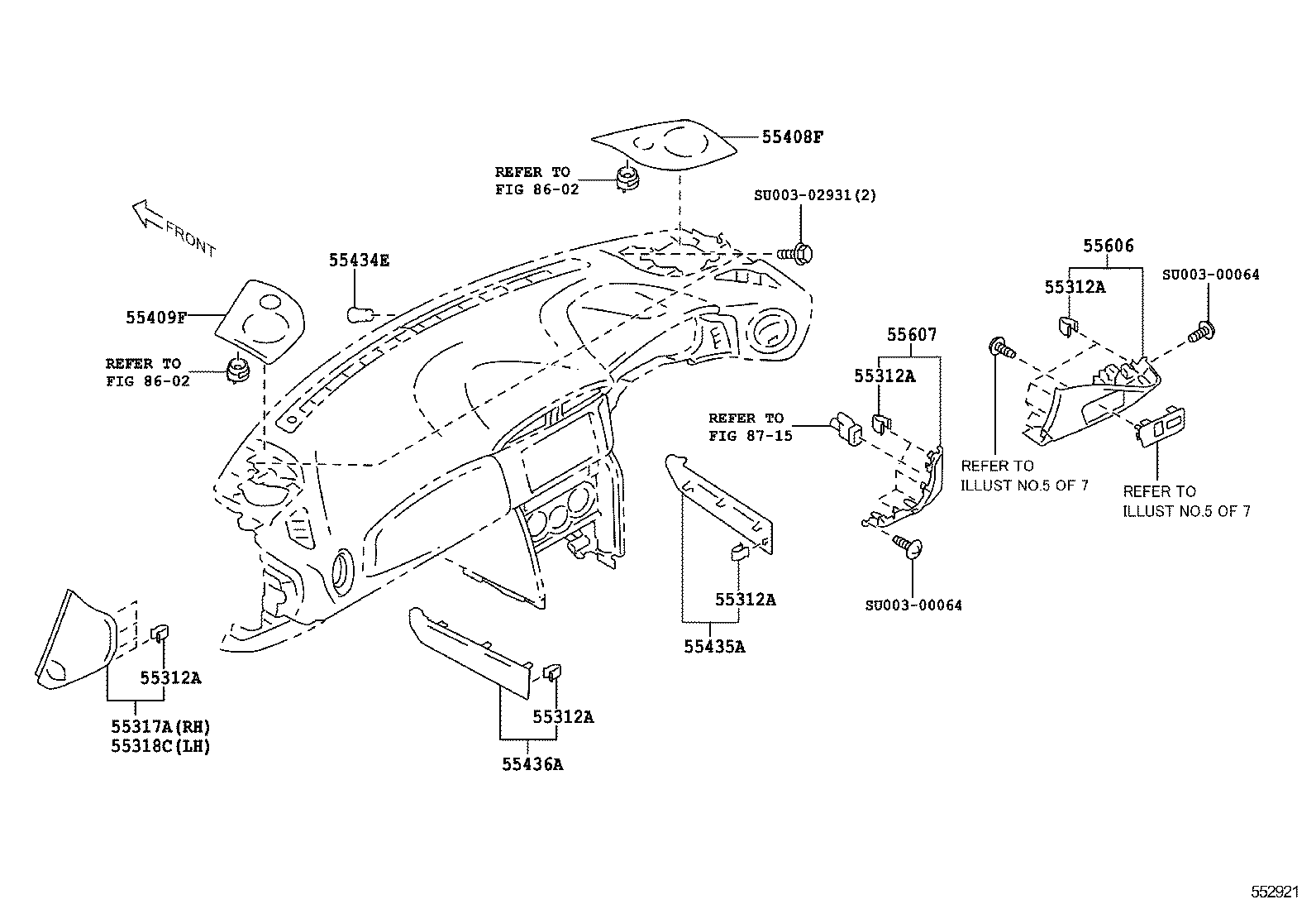  GT86 86 |  INSTRUMENT PANEL GLOVE COMPARTMENT