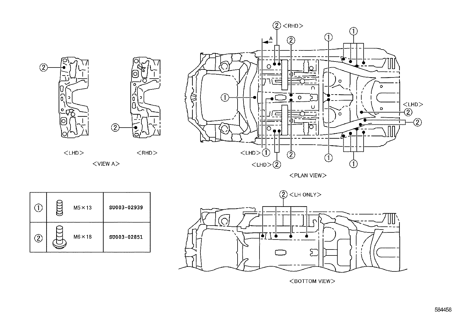  GT86 86 |  FLOOR PAN LOWER BACK PANEL