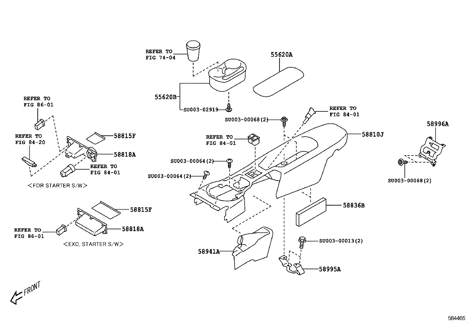  GT86 86 |  CONSOLE BOX BRACKET