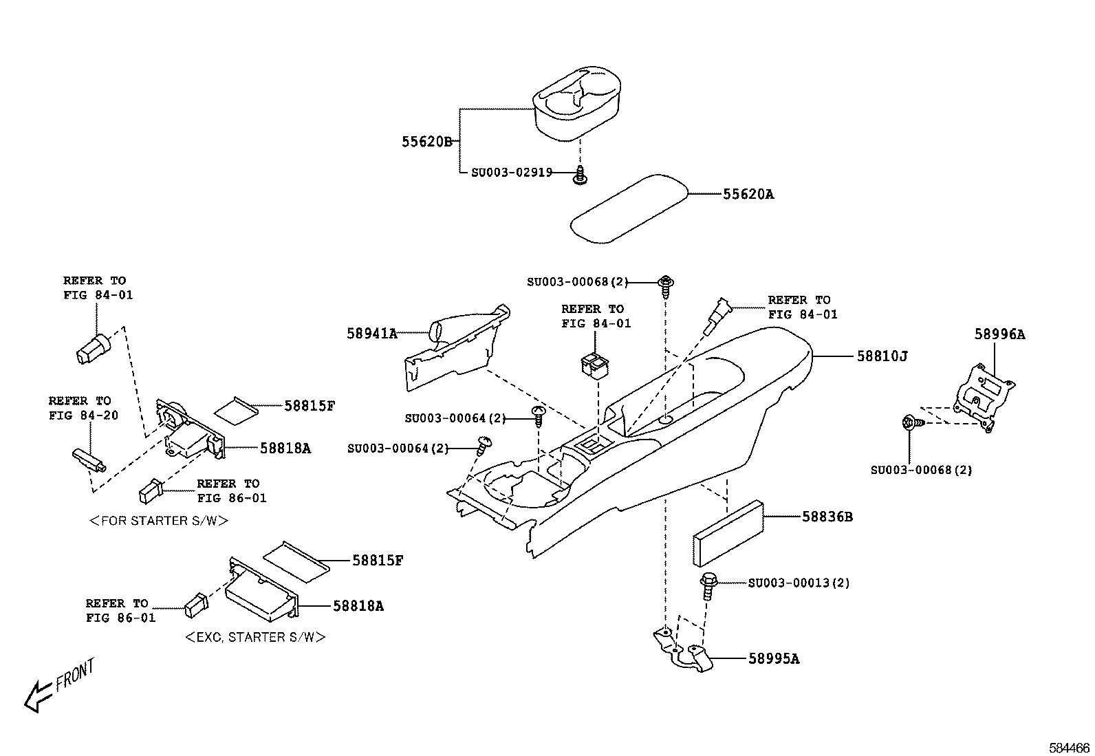  GT86 86 |  CONSOLE BOX BRACKET