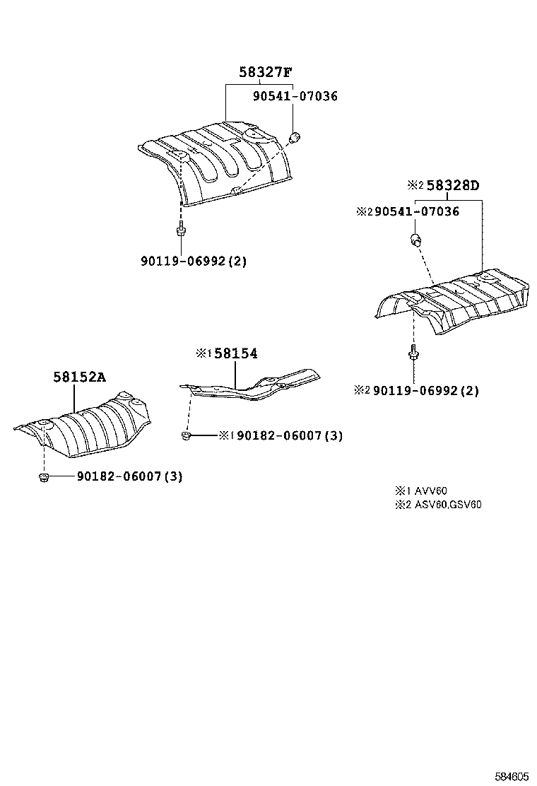  ES250 350 300H |  FLOOR INSULATOR