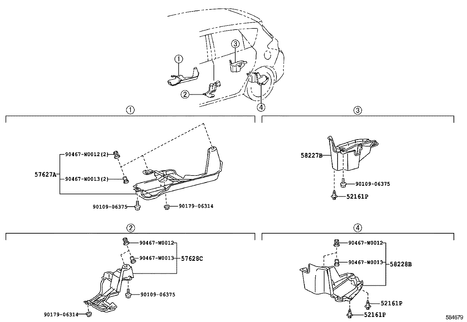  AURIS HYBRID UKP |  FLOOR PAN LOWER BACK PANEL