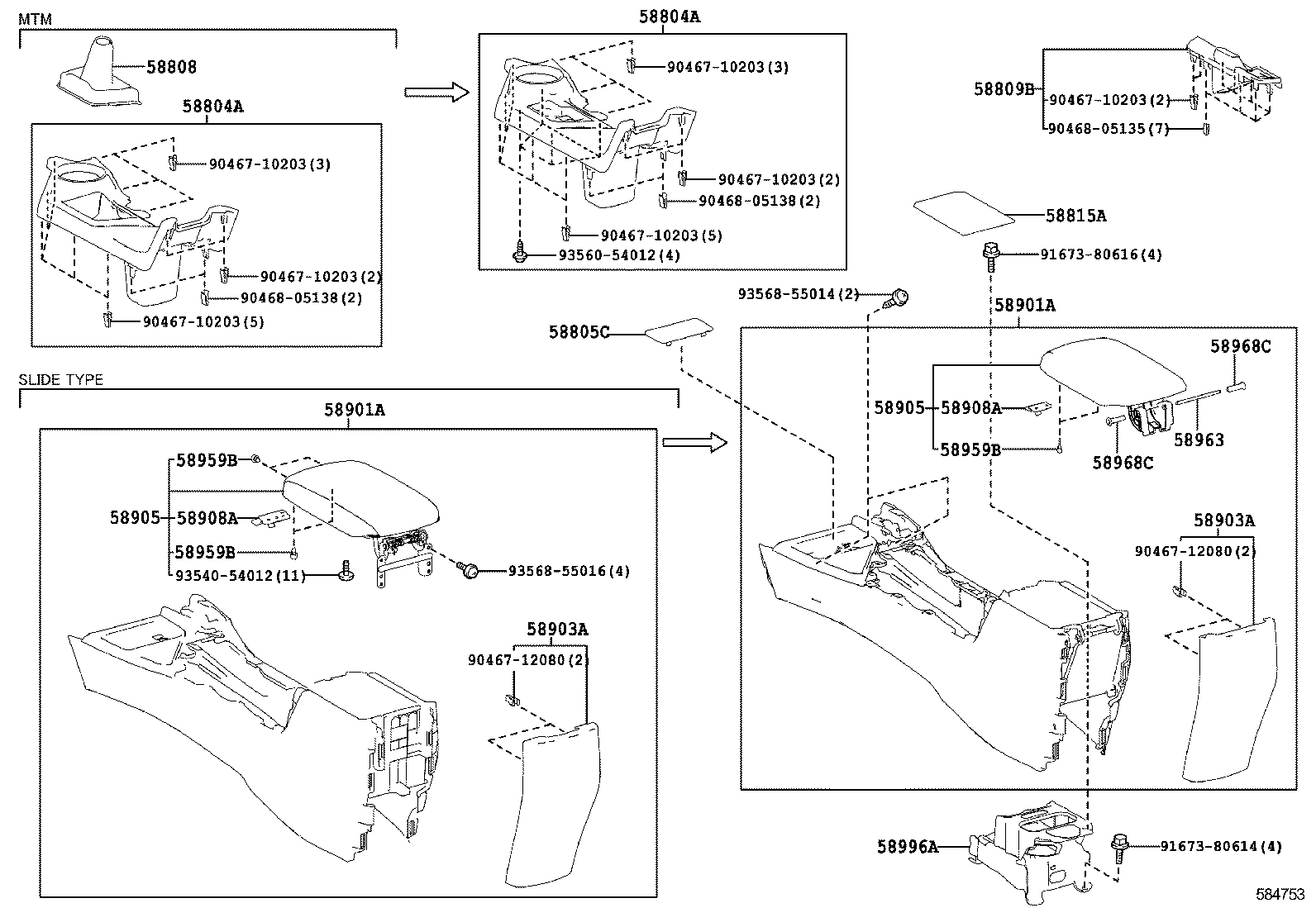  RAV4 |  CONSOLE BOX BRACKET