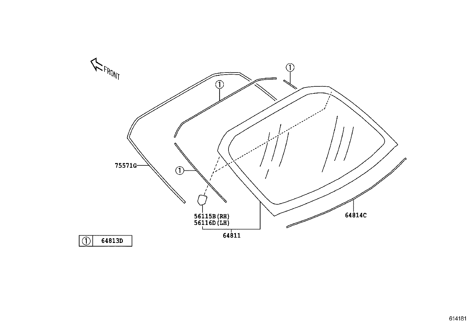  GT86 86 |  ROOF PANEL BACK WINDOW GLASS