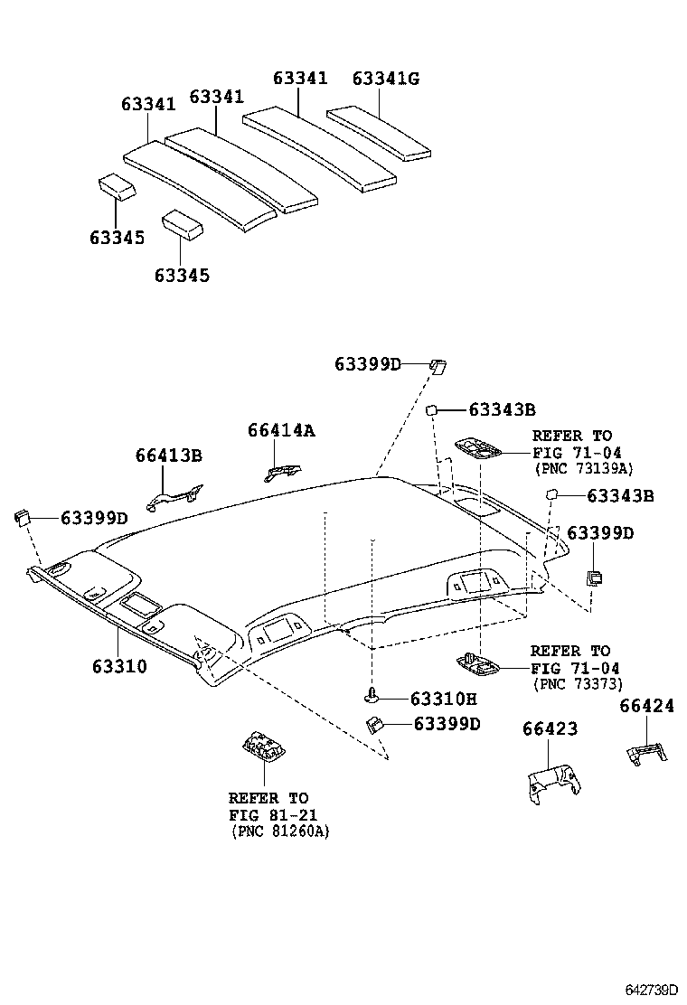  YARIS JPP |  ROOF HEADLINING SILENCER PAD