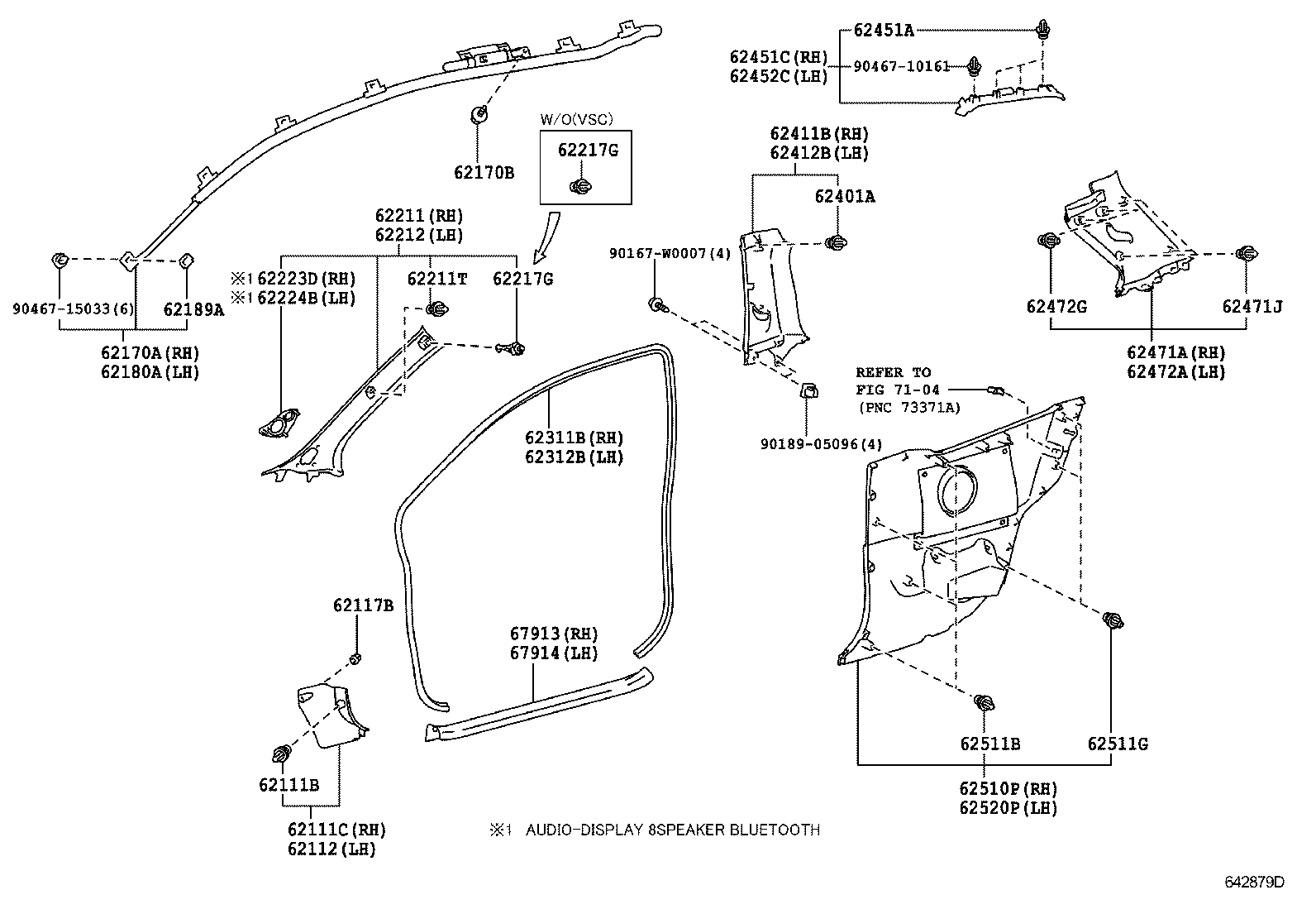  YARIS HYBRID FRP |  INSIDE TRIM BOARD DOOR OPENING TRIM MOULDING