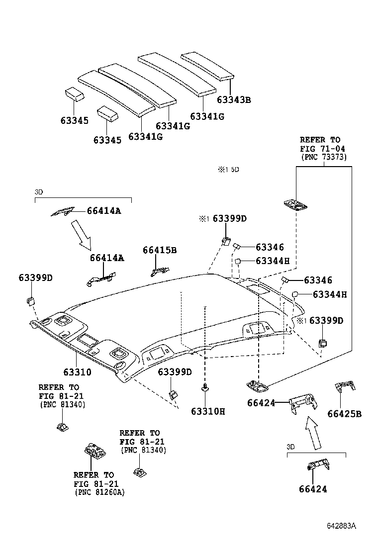  YARIS HYBRID FRP |  ROOF HEADLINING SILENCER PAD
