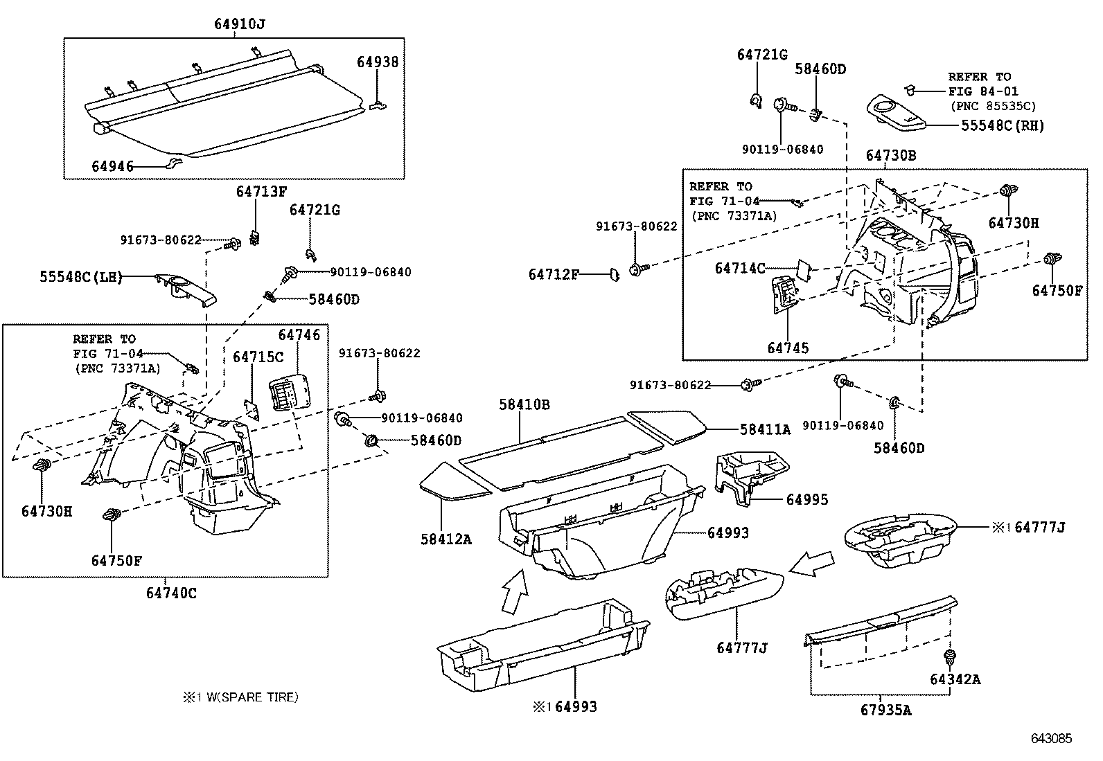  PRIUS PRIUS V |  DECK BOARD DECK TRIM COVER