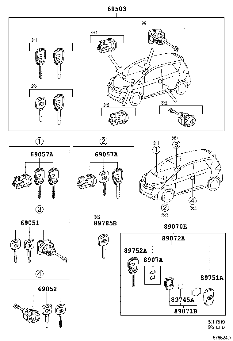  VERSO S |  LOCK CYLINDER SET