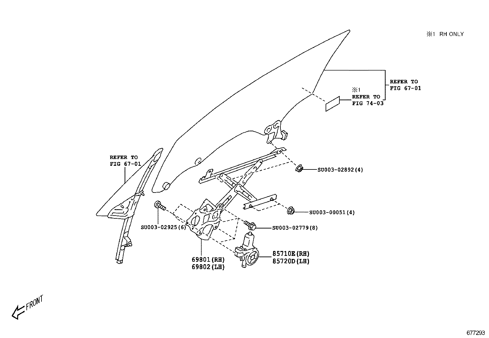  GT86 86 |  FRONT DOOR WINDOW REGULATOR HINGE