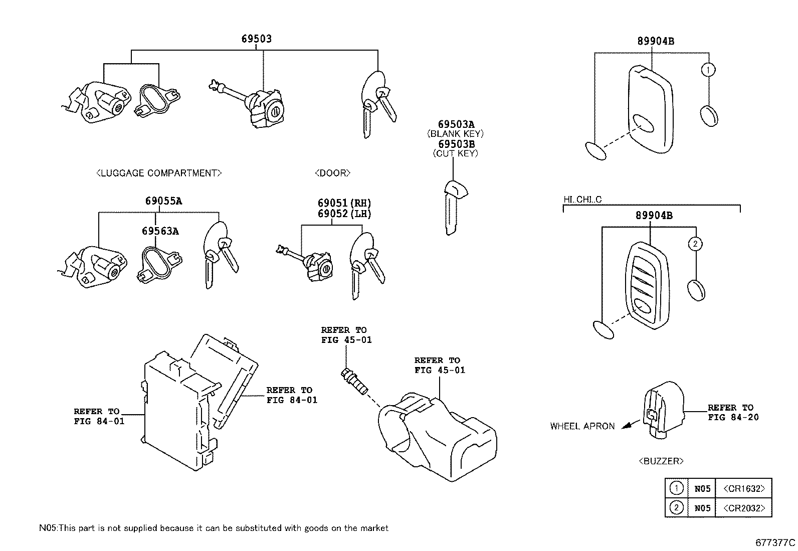  GT86 86 |  LOCK CYLINDER SET