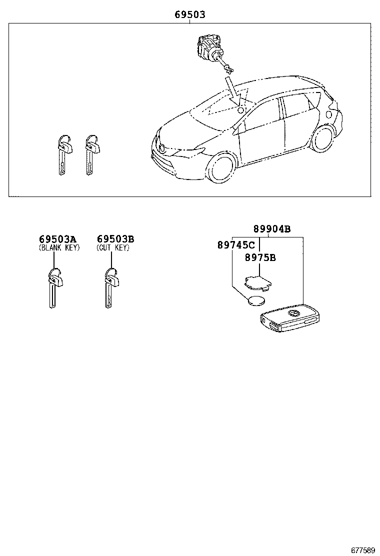  AURIS HYBRID UKP |  LOCK CYLINDER SET